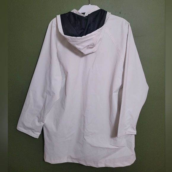 Guy Cotten White Waterproof Hooded Rain Jacket Size Medium Made in France - Picture 5 of 5